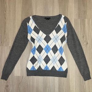 Size XS vintage New York & Company Argyle fitted sweater